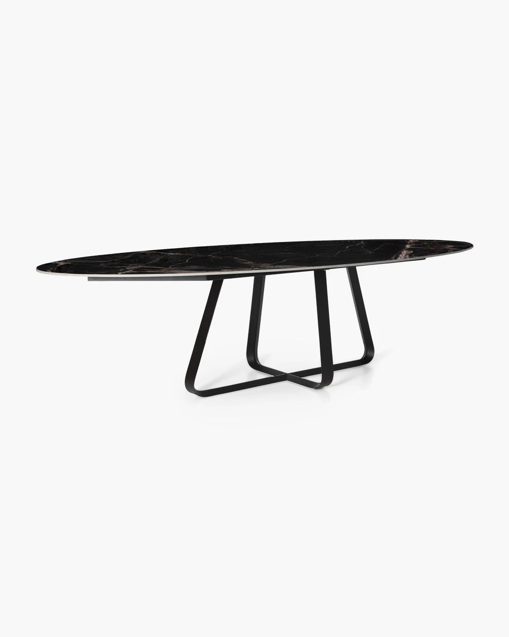 Eettafel Curve Elyps van Joli in zwart keramiek