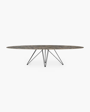 Ovale eettafel Wire van Joli in keramiek