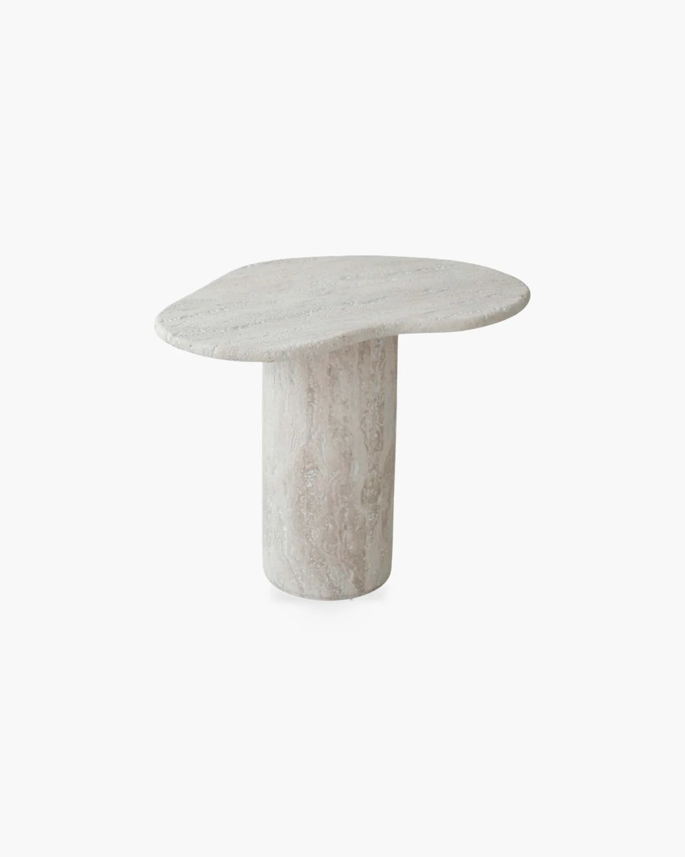 Organische bijzettafel 58x40 cm in steen