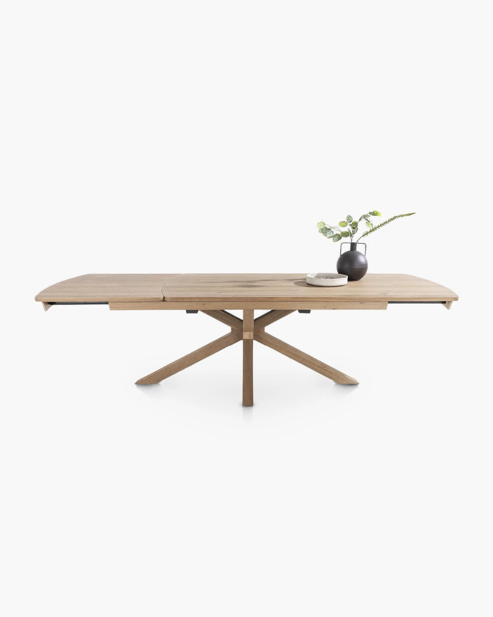 Ovale verlengbare eettafel Nyon van Xooon in hout