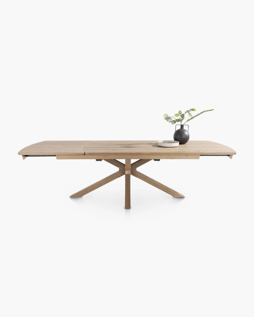 Ovale verlengbare eettafel Nyon van Xooon in hout