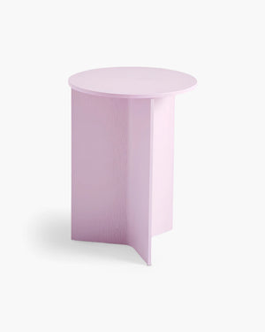 Ronde bijzettafel Slit van Hay in hout