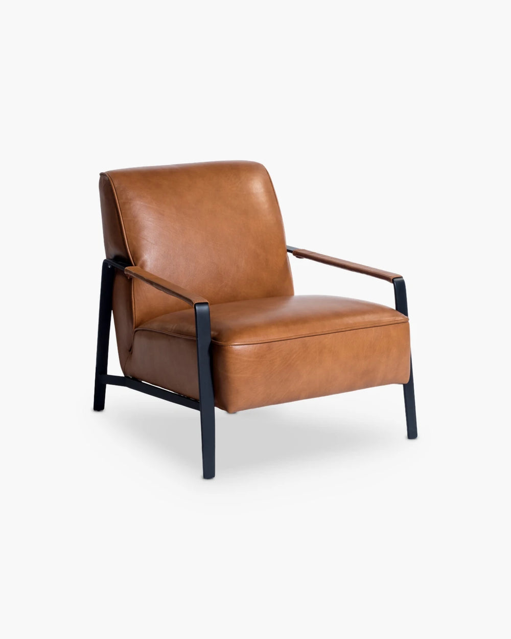 Fauteuil leder in bruin
