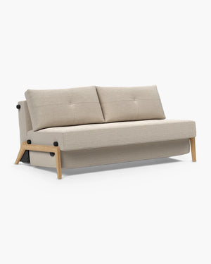 Slaapbank Cubed zonder armleuning van Innovation Living in beige stof