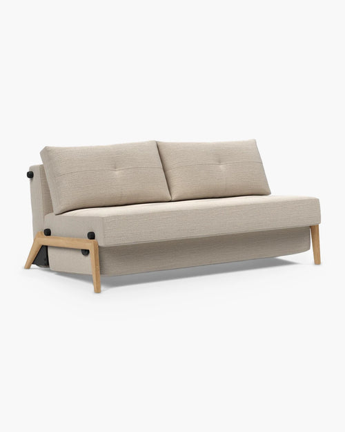 Slaapbank Cubed zonder armleuning van Innovation Living in beige stof