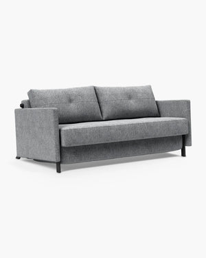 Slaapbank Cubed met armleuning van Innovation Living in grijs stof