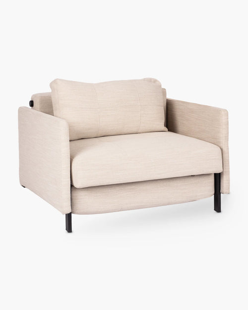 Slaapbank Cubed 1-zit van Innovation Living in beige stof
