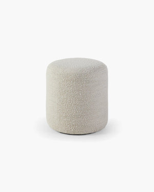 Poef diam.41 cm van Soofa! in beige stof