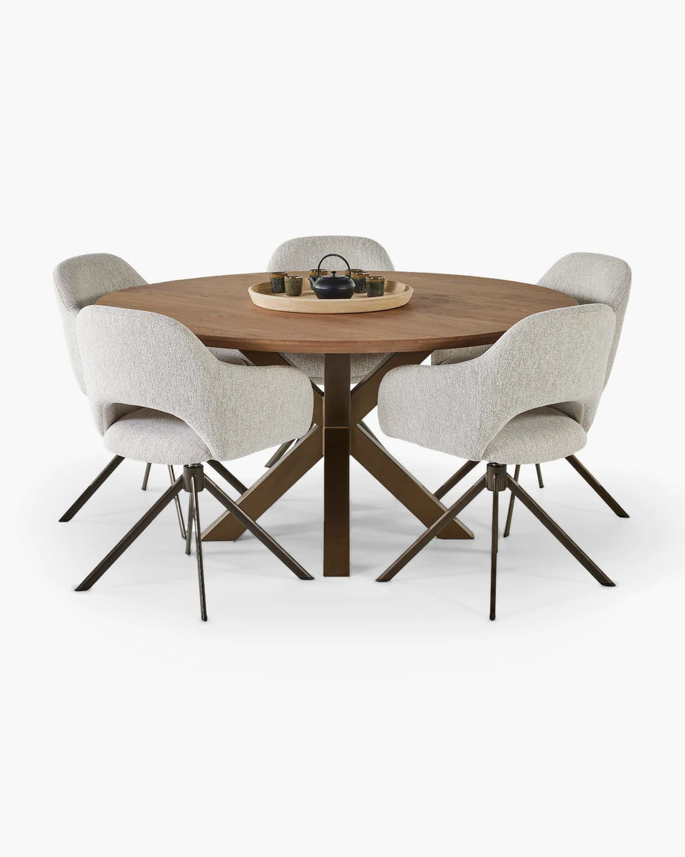Ronde eettafel - eik van Tafel Atelier