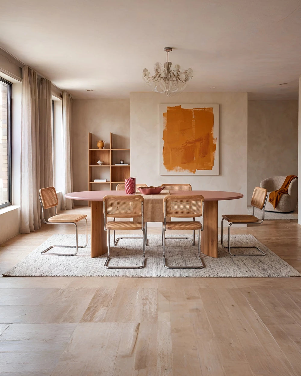 Ovale eettafel - HPL van Tafel Atelier in eik