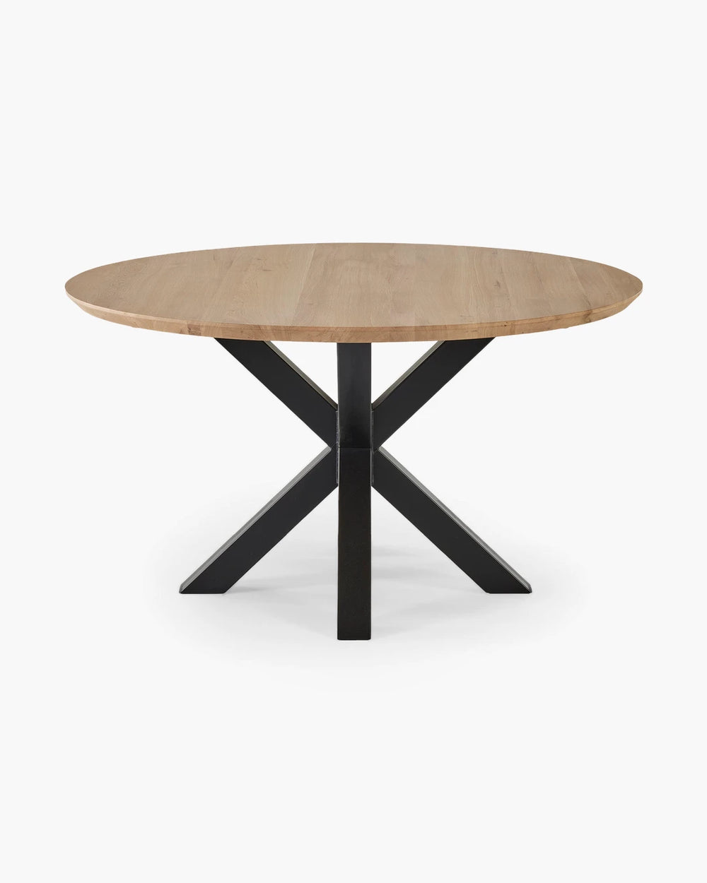 Ronde eettafel - eik van William Winston in zwart massief eik