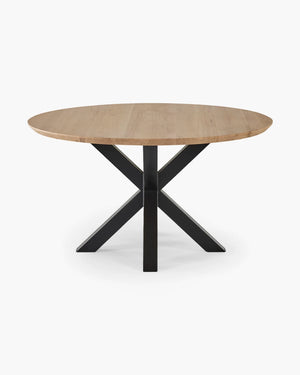 Ronde eettafel - eik van William Winston in zwart massief eik