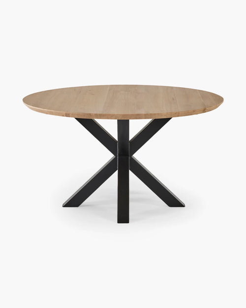 Ronde eettafel - eik van William Winston in zwart massief eik