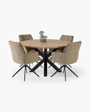 Ronde eettafel - eik van William Winston, foto 2 van 5