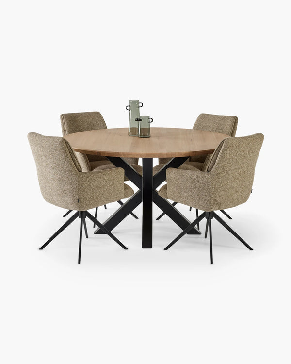 Ronde eettafel - eik van William Winston, foto 2 van 5