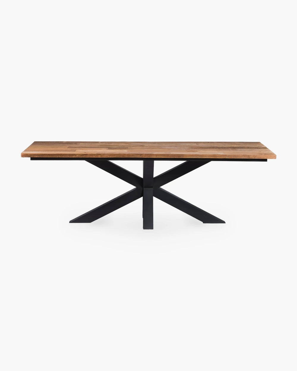 Eettafel teak hout met zwarte poot