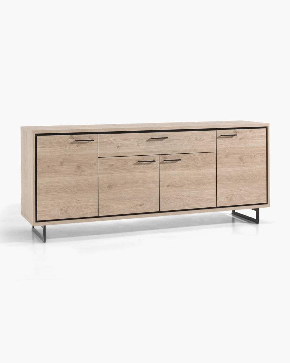 Dressoir 4 deuren 1 lade in hout
