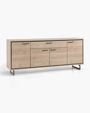 Dressoir 4 deuren 1 lade in hout