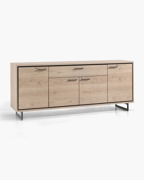 Dressoir 4 deuren 1 lade in hout