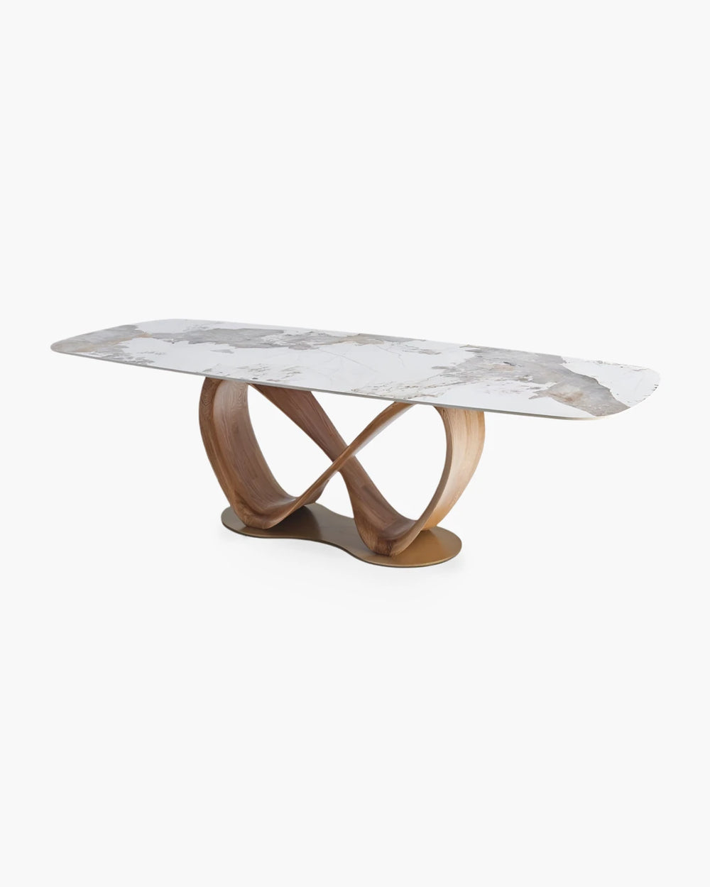 Ovale eettafel 260x108 cm in keramiek