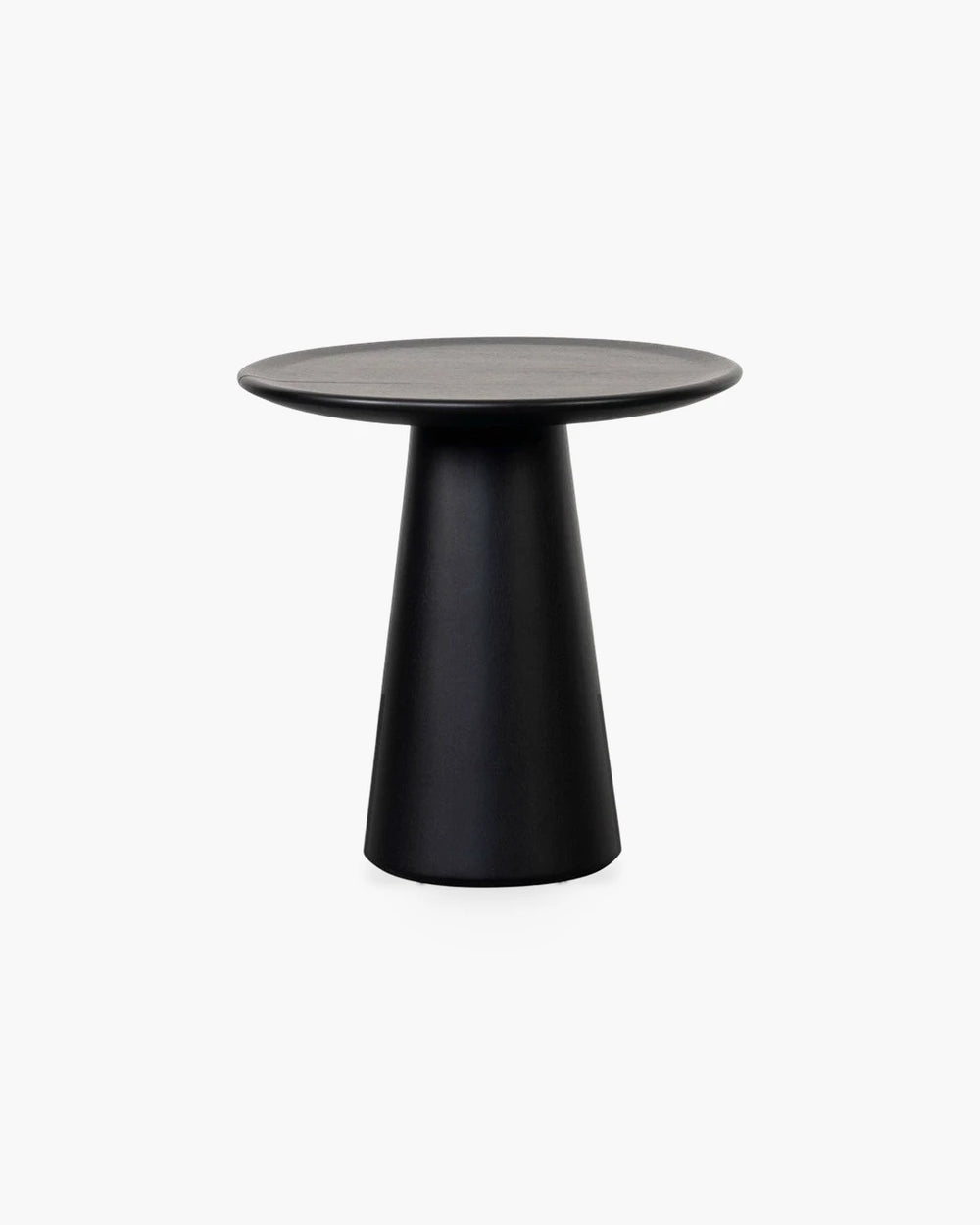 Ronde salontafel mangohout 46 cm in zwart