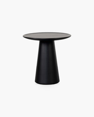 Ronde salontafel mangohout 46 cm in zwart