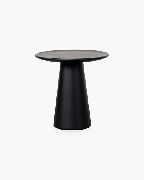 Ronde salontafel mangohout 46 cm in zwart