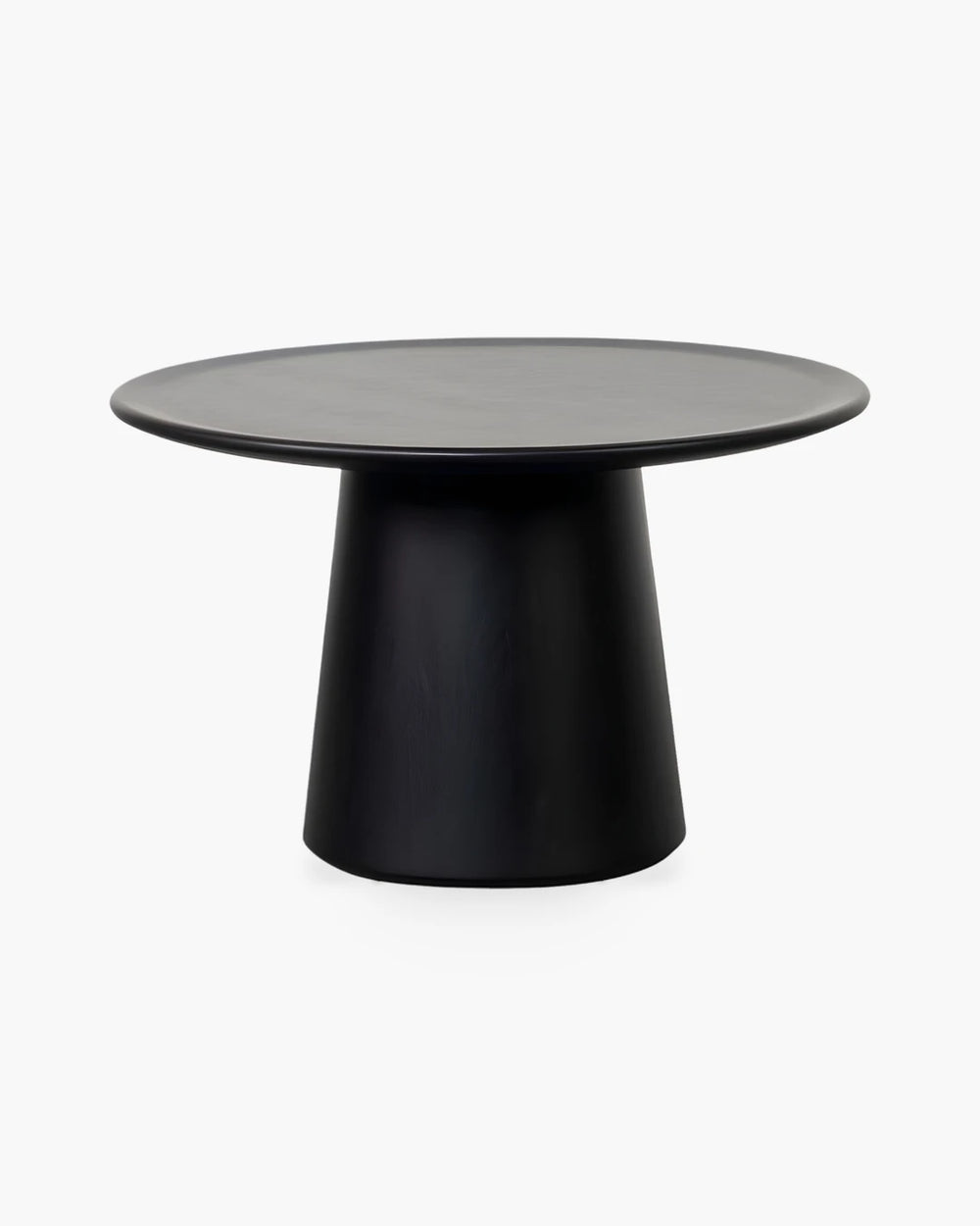Ronde salontafel mangohout 66 cm in zwart