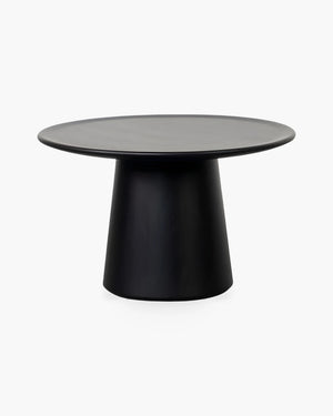 Ronde salontafel mangohout 66 cm in zwart