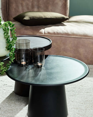 Ronde salontafel mangohout 66 cm, foto 4 van 5