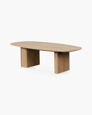 Ovale eiken salontafel 120 cm