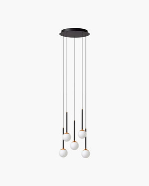 Hanglamp Calina met 5 pendels van Lucide, foto 2 van 6