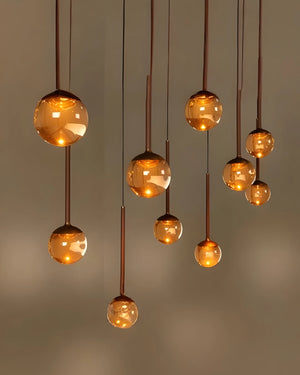 Hanglamp Calina met 12 pendels van Lucide, foto 3 van 4
