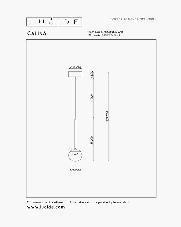 Hanglamp Callina van Lucide, foto 5 van 5
