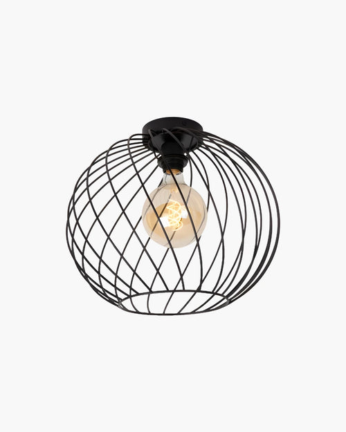 Plafondlamp Danza van Lucide in zwart