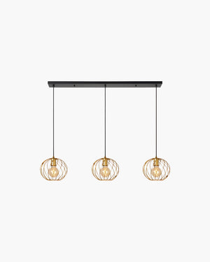 Hanglamp Danza met 3 pendels recht van Lucide in zwart