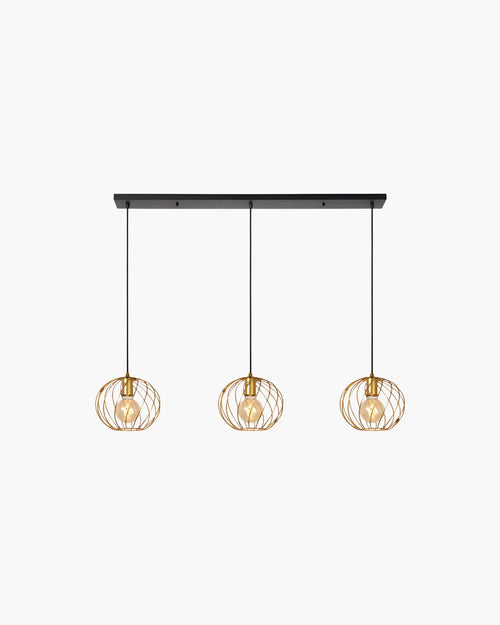 Hanglamp Danza met 3 pendels recht van Lucide in zwart
