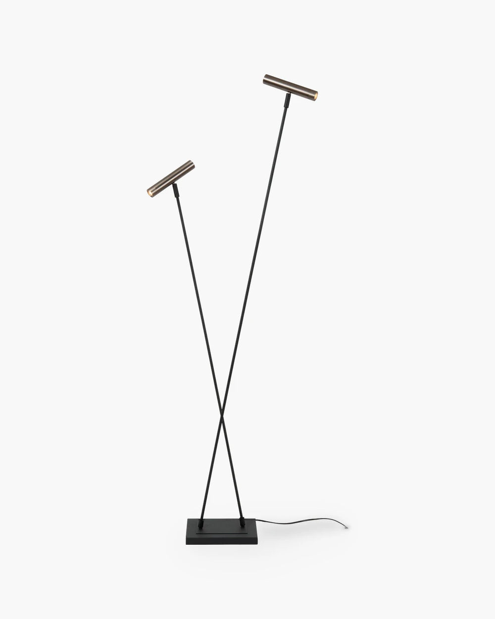 Vloerlamp Duarte met 2 spots van Lucide in grijs