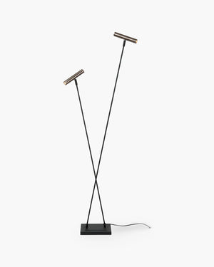 Vloerlamp Duarte met 2 spots van Lucide in grijs