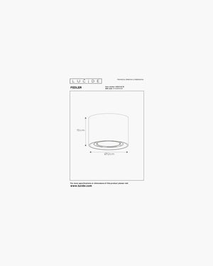 Plafondlamp Fedler rond van Lucide, foto 6 van 6