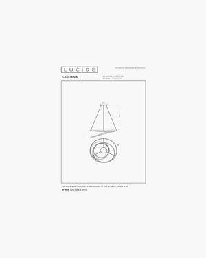 Hanglamp Sardana rond van Lucide, foto 7 van 7