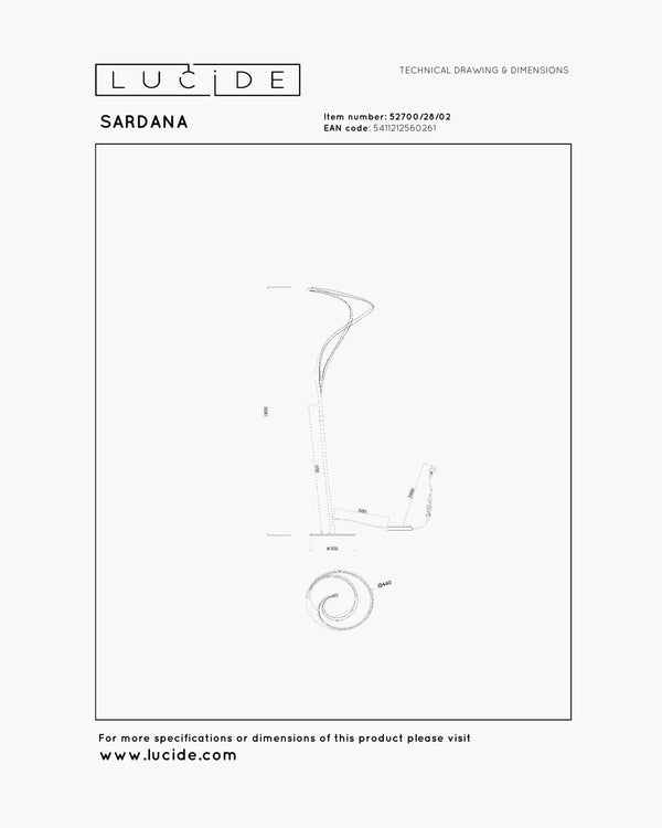 Vloerlamp Sardana van Lucide, foto 7 van 7