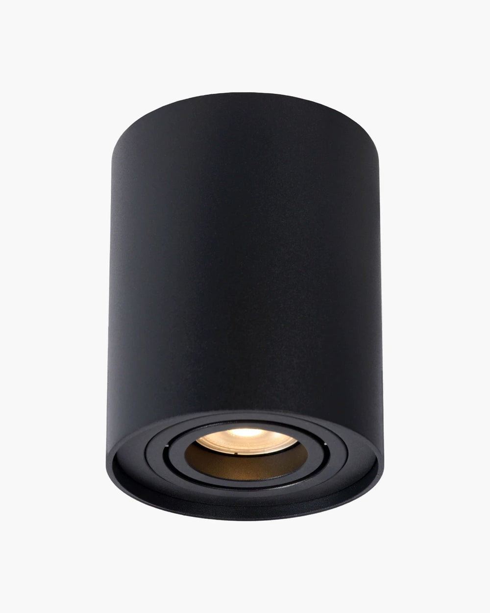 Plafondlamp Tube rond van Lucide in zwart