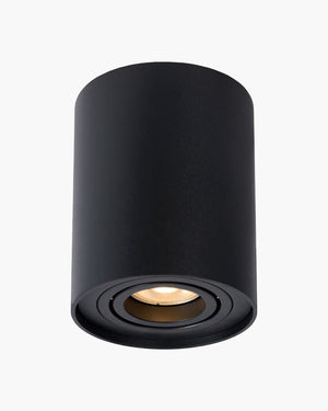 Plafondlamp Tube rond van Lucide in zwart