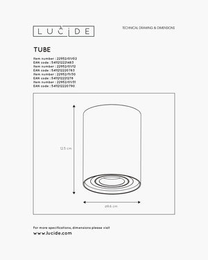 Plafondlamp Tube rond van Lucide, foto 3 van 5
