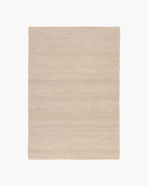 Rechthoekig tapijt vlakgeweven in beige