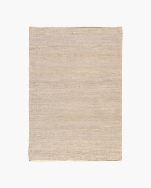 Rechthoekig tapijt vlakgeweven in beige