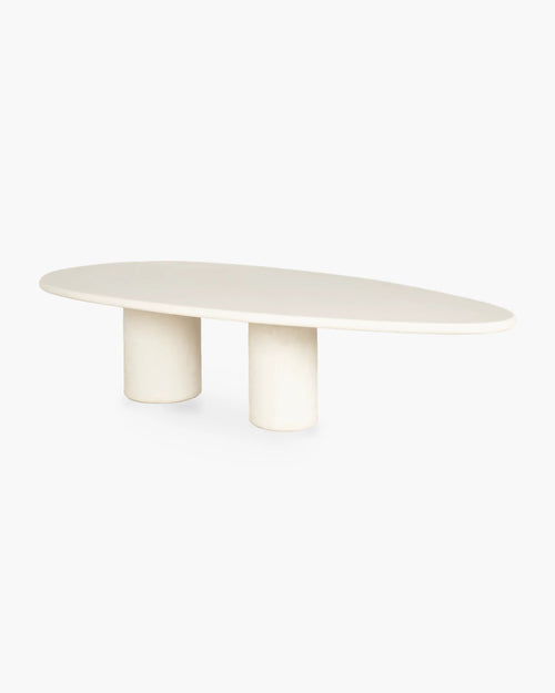 Ovale eettafel Mortex van Studio Puro in ecru