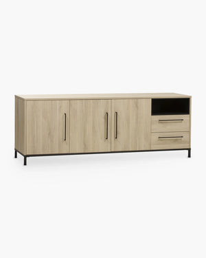 Dressoir met verlichting in hout