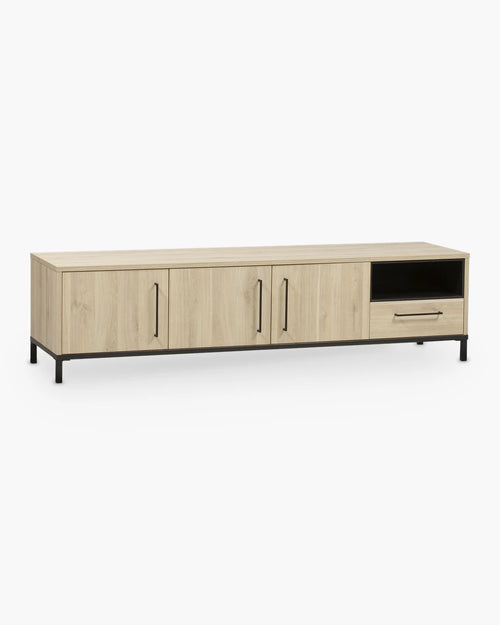 TV-meubel met verlichting in hout